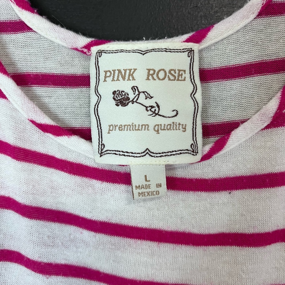 PINK ROSE Premium Quality Striped Tank Top. Women’s size L. GUC - Picture 6 of 7
